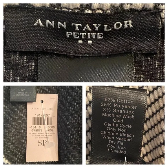 Ann Taylor Diagonal Stripe Textured Knit Stretch Mini Skirt SZ SP NWT - Picture 9 of 9